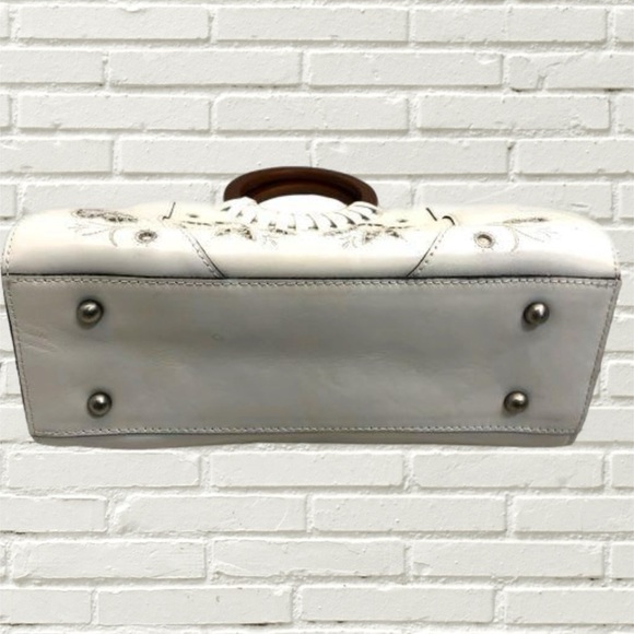 Patricia Nash Lyon Medium Leather Satchel Crossbody - Picture 8 of 14